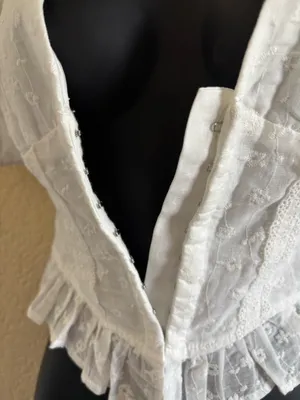 Altar'd State White Ellerie Embroidered Corset Top NWT thumbnail 8