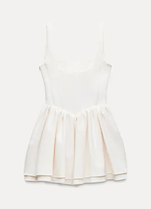 dress mini corset inspired ruffled balloon bodycon summer cocktail wedding thumbnail 12