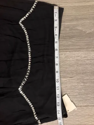 Vintage Black Chiffon Beaded & Sequins Skirt thumbnail 8