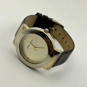 Anne Klein AK/2756T Gold Case Brown Leather Women’s Watch Working New Battery thumbnail 4