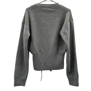 Urban Outfitters Lioness Gray Chunky Lace Up Knit Long‎ Sleeve Sweater Sz S thumbnail 6