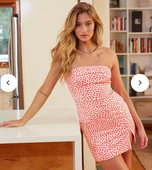 Runway Jade Satin Mini Dress in Cocoelle thumbnail 2
