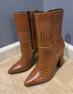 Lulus Boots Brown Crocodile thumbnail 1