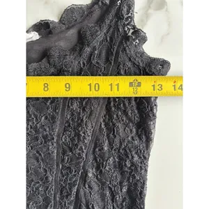 Intimately Free People Black Lace Corset Top Cami Tank Boning Size M Coquette thumbnail 5