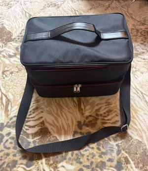 Black and red nail bag with 2 layers thumbnail 1