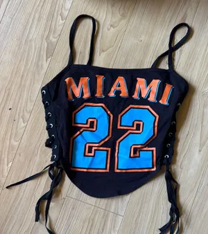 Black Miami 22 Lace-Up Tank Top thumbnail 1