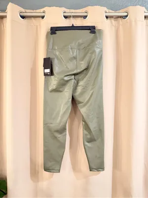 NWT 90 Degree By Reflex Dark Green Active Leggings Size L thumbnail 2