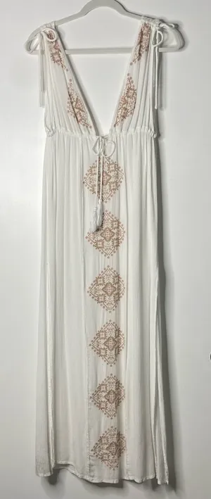 O’NEILL Boho Grecian White Maxi Sundress XS thumbnail 1