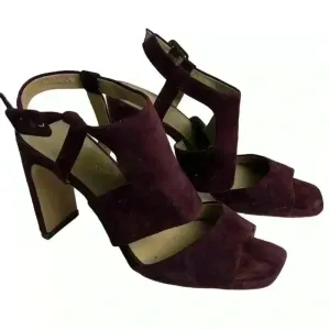 Enzo Angiolini Women's Trudy Sandal‎ Purple Strappy Block Heels 8.5 thumbnail 1