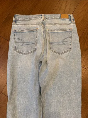 American Eagle Stretch Light Blue Straight Leg Jeans Size 10 Long - C66-017 thumbnail 6
