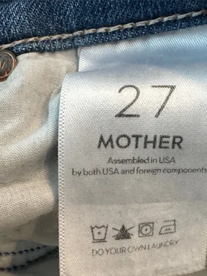 MOTHER high rise tomcat straight leg jeans in wild game Size: 27 thumbnail 4