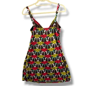 Vintage Y2K Wet Seal Babydoll Mini Dress Mod Floral Damask Cami Womens Medium thumbnail 2