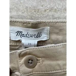 Madewell Wide Leg High‎ Raise Tailored Pants Womens Size 30 Light Yellow thumbnail 2