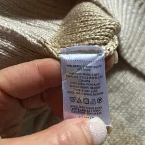 LOFT Tan Stripe Sweater Sz Small thumbnail 6