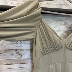 DB Studio Celebrate Womens 8 Maxi Dress Sage Green Leg Slit Sweetheart Neckline‎ thumbnail 15