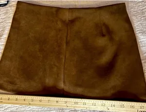 Witty Fox Brown Faux Suede Mini Skort Shorts Skirt Size Small thumbnail 1