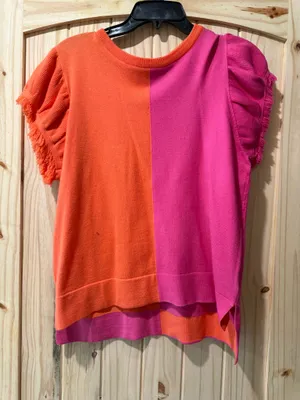 orange and pink summer shirt Size M thumbnail 1