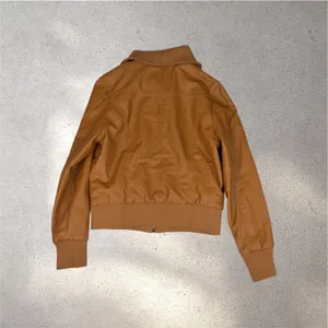 Zenana Outfitters Vegan Leather Moto Bomber Jacket Women’s L Tan Biker Y2K Chic thumbnail 4