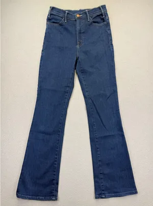 Mother The Hustler Ankle Jeans‎ Womens 25 Dark Wash High Rise Flare Denim Blue thumbnail 1