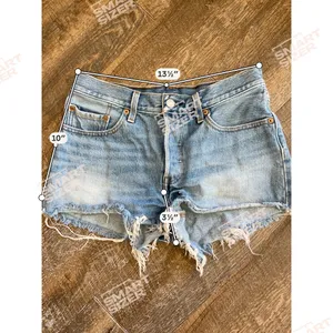 Levi’s 501 Denim Jean Shorts Cut Off Button Fly Size 27 Distressed thumbnail 6