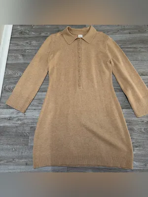 A New Day Women’s Long Sleeve Collared Button-Front Sweater Dress Size Large thumbnail 4