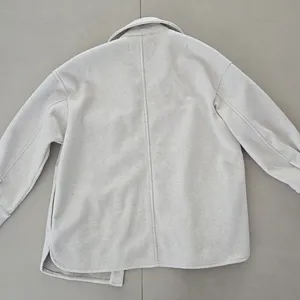 Zara Off White Soft Button Down Overshirt Woman’s Jacket Size M thumbnail 4