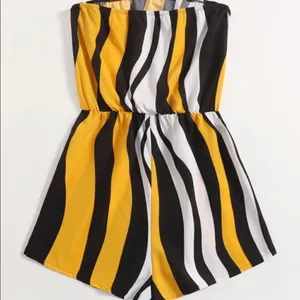 Stripped Romper Orange thumbnail 1