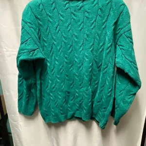 Vintage ☘️American Weekend green size M Ramie cotton sweater. Hong Kong thumbnail 5