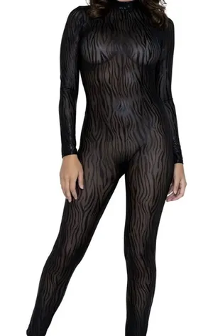 Roma Confidential Black Sheer Catsuit thumbnail 1