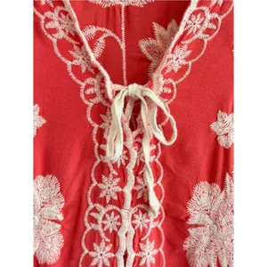 Solitaire Womens Boho Festival Embroidered Cardigan Top Size L Floral Cottage thumbnail 3