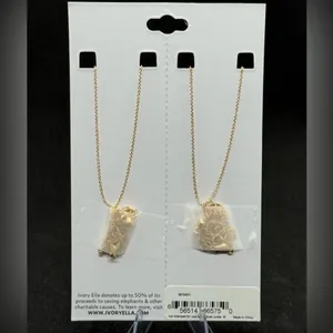 Ivory Ella Yin Yang Elephant Pendant‎ Friendship Necklaces *save the elephants * thumbnail 4