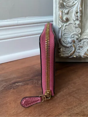 Coach Metallic Crossgrain Leather Zip-Around Long Wallet F21068 thumbnail 6