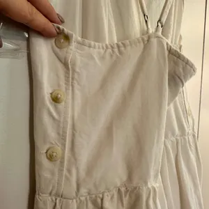 Abercrombie & Fitch | Women's White Linen Square Neck Cross Back Midi Dress, M thumbnail 6
