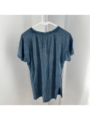 Anthropologie Pilcro EUC Women's Blue 100% Cotton Short Sleeve Tee Size XS thumbnail 4
