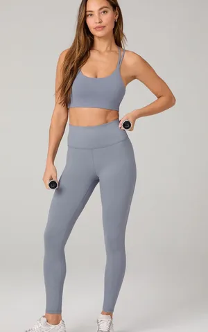 Fabletics Define PowerHold® High-Waisted Legging 7/8 inseam size large gray thumbnail 1