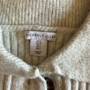 Collared/vest Sleeveless Sweater Tan thumbnail 2