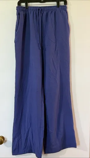 Double Zero Wide Leg Pants in Periwinkle Blue thumbnail 1
