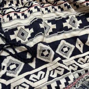 Easel Navy Blue White Geometric Shorts thumbnail 3