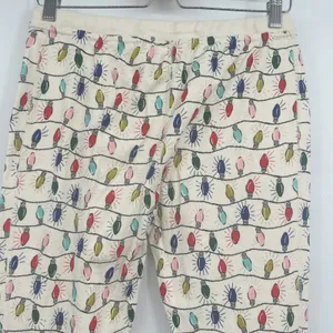 Hanna Andersson Womens Organic‎ Cotton Holiday Christmas Lights Pajama Joggers M thumbnail 6