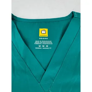 WonderWink Origins Women’s Medium Teal Scrub Top Modern Fit V Neck Medical Nurse thumbnail 2