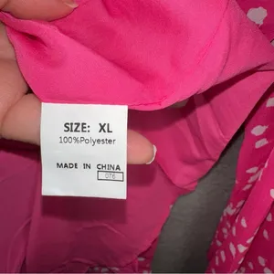 Dokotoo Top Womens XL Pink Alicia Floral Print Smocked Chiffon Blouse Bohemian thumbnail 8