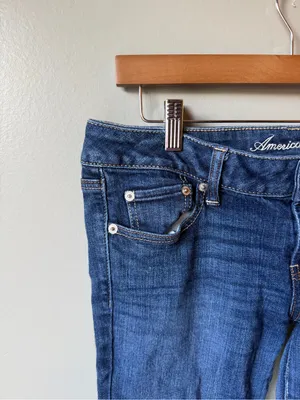 American Eagle Favorite Boyfriend Jeans Stretch Blue Women’s Size 8 thumbnail 3