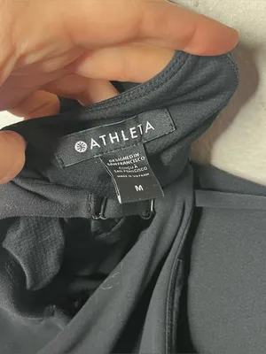 Athleta Black Elation V Neck Hybrid Midi Dress Athleisure Casual thumbnail 8