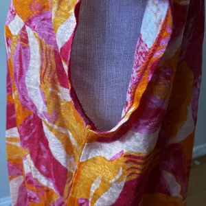 Cynthia Rowley Women's 100% Linen Botanical Floral Top Blouse Cottage Boho Sz L thumbnail 10