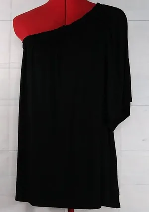 Gipson One Shoulder off Black Top Sz M thumbnail 1