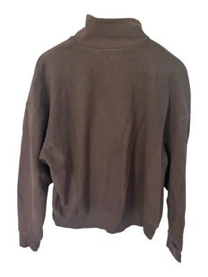 Universal Threads Women's French Terry Quarter Zip Sweatshirt brown thumbnail 3