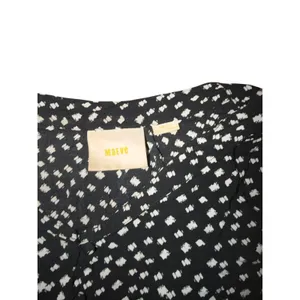 Maeve Anthropologie Black White‎ Polka Dot Tiered Babydoll Tunic Top Small thumbnail 3