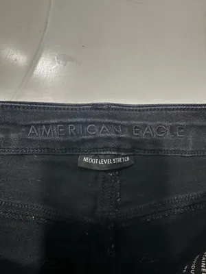 American Eagle black ripped jeans super hi-rise jegging thumbnail 5