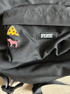 PINK Victoria's Secret Black Mini Backpack with Front Pocket thumbnail 2