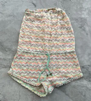 Victorias Secret‎ Swim suit Cover Up Romper Floral Neon Size Small thumbnail 1
